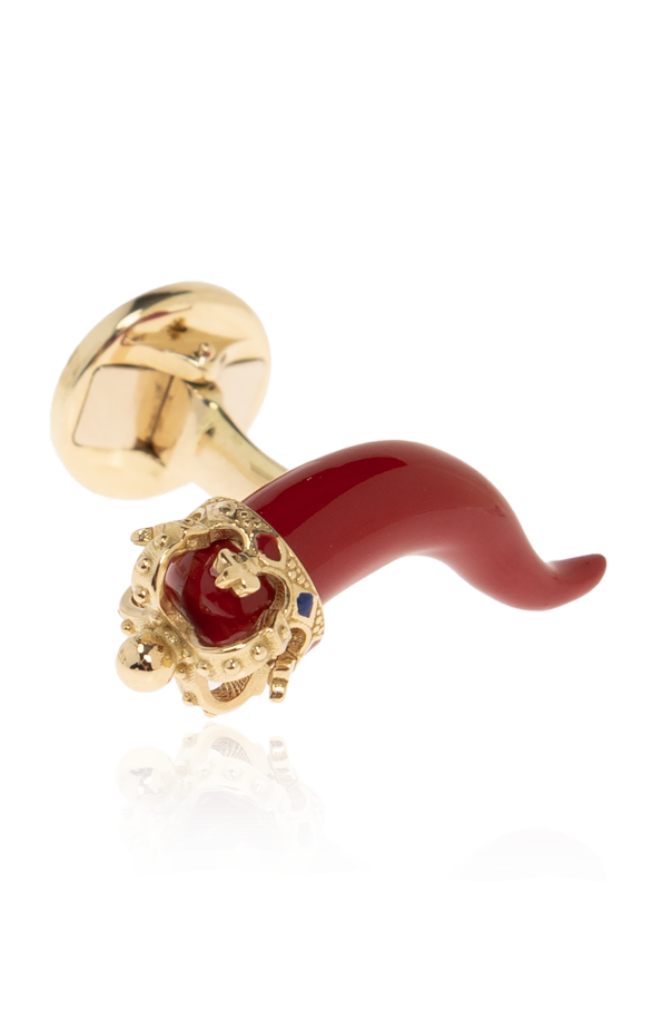 Dolce & Gabbana Gold "Good Luck" cufflinks