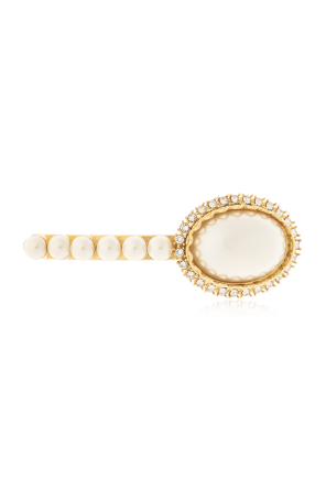 Hair clip with glass pearls