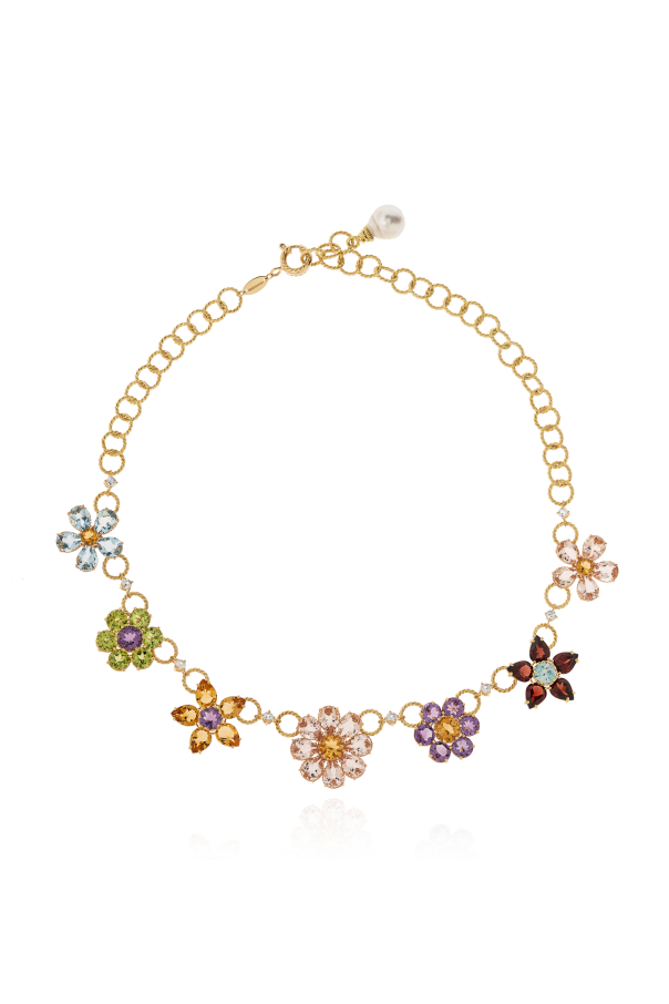 Dolce & Gabbana Gold Necklace with Gemstones