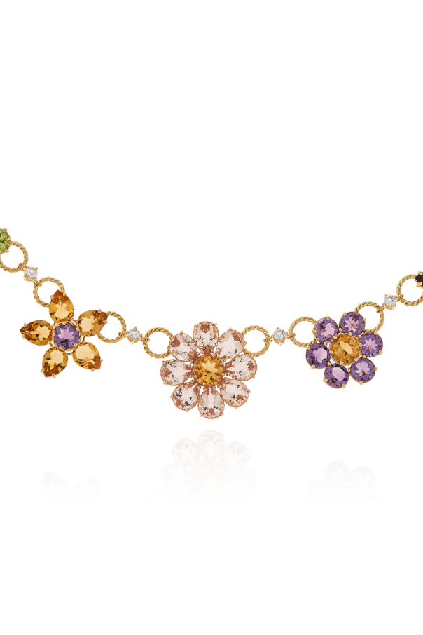 Dolce & Gabbana Gold Necklace with Gemstones