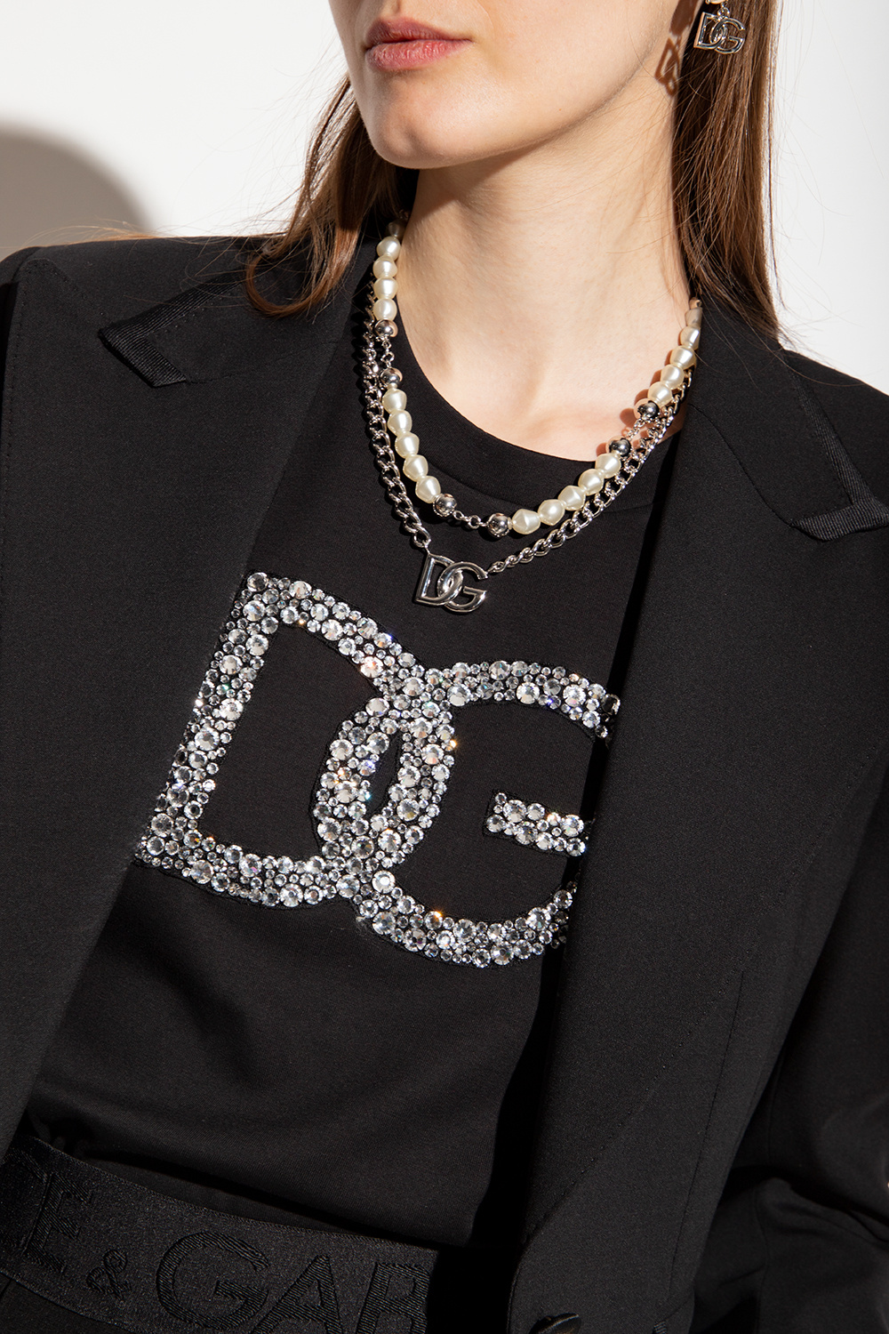 Dolce & Gabbana Double necklace with logo