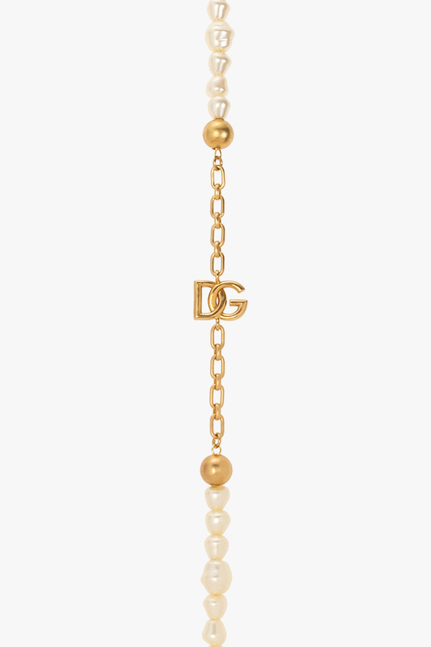 dolce knitted & Gabbana Necklace with glass pearls