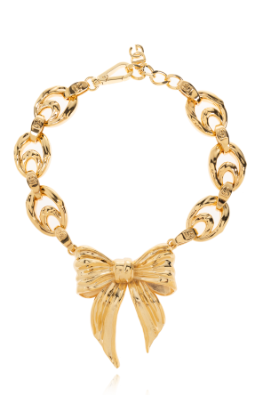 Necklace with bow-shaped pendant