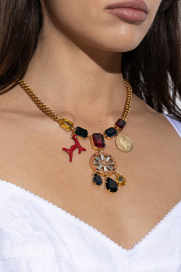 Dolce & Gabbana Naszyjnik z połyskującymi kryształami