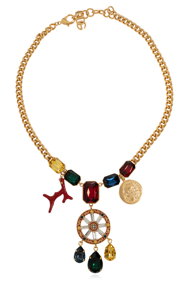 Dolce & Gabbana Naszyjnik z połyskującymi kryształami