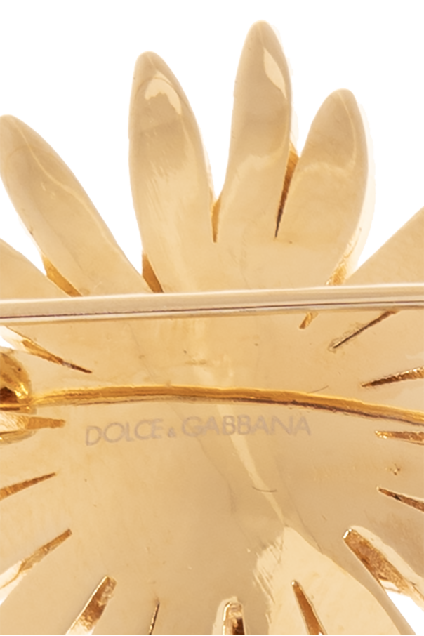 dolce gold-tone & Gabbana Crystal-embellished brooch