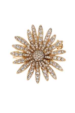 Crystal-embellished brooch