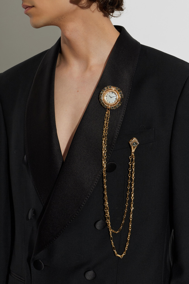 Dolce & Gabbana Men's Gold Crystal Brooch