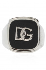 Dolce & Gabbana snake-effect slingback pumps Ring with logo