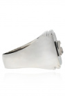 Dolce & Gabbana snake-effect slingback pumps Ring with logo