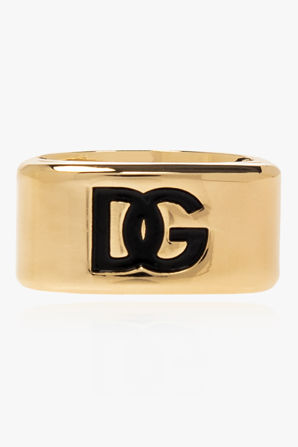 Gold Ring with logo Dolce & Gabbana - GenesinlifeShops Gambia - dolce &  gabbana grey zip-around wallet