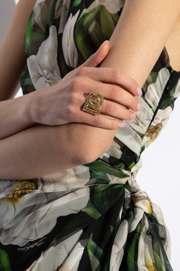 Dolce & Gabbana Anillo con cristales brillantes