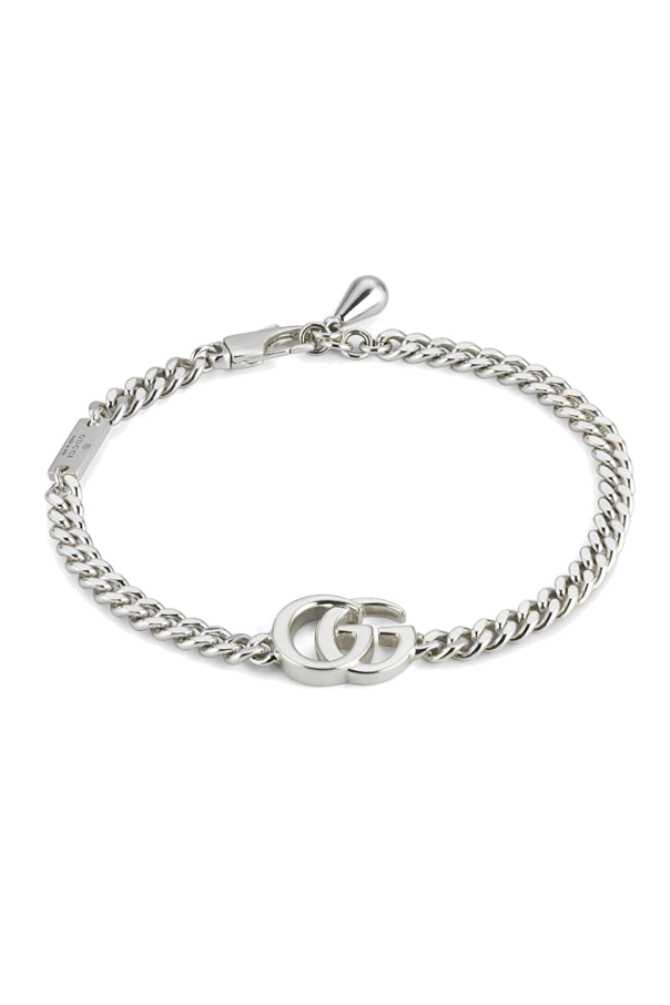 Gucci Silver bracelet with logo-shaped charm