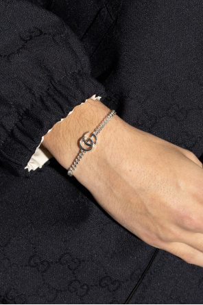 Gucci Silver bracelet with logo-shaped charm