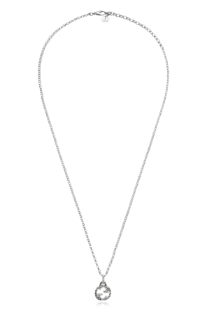 Gucci Silver necklace with logo-shaped pendant