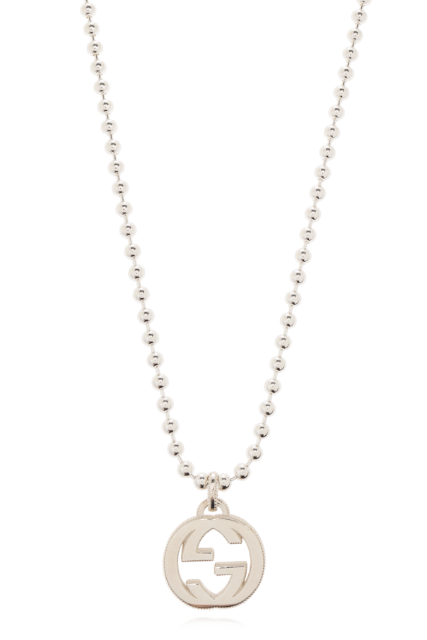 Gucci Silver necklace with logo