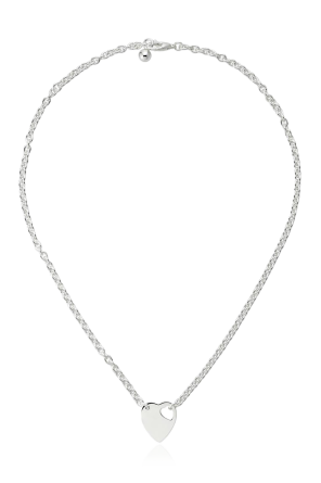 Gucci Silberne Halskette mit herzförmigem Anhänger