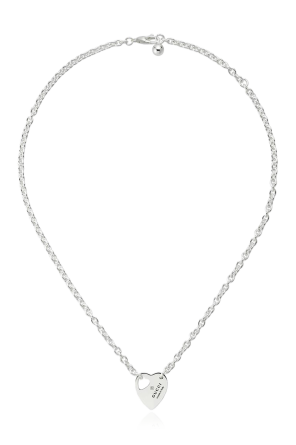 Gucci Silberne Halskette mit herzförmigem Anhänger