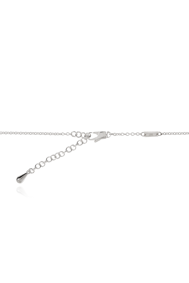Gucci Silver necklace with logo-shaped pendant