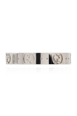 Gucci Gucci Brosche mit Kunstperlen Silber