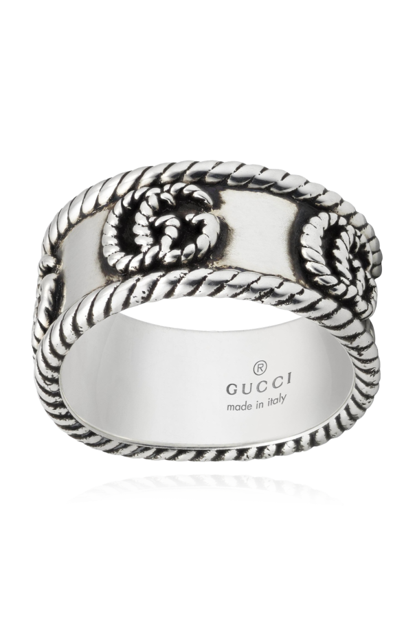 Srebrny pierścień od Gucci