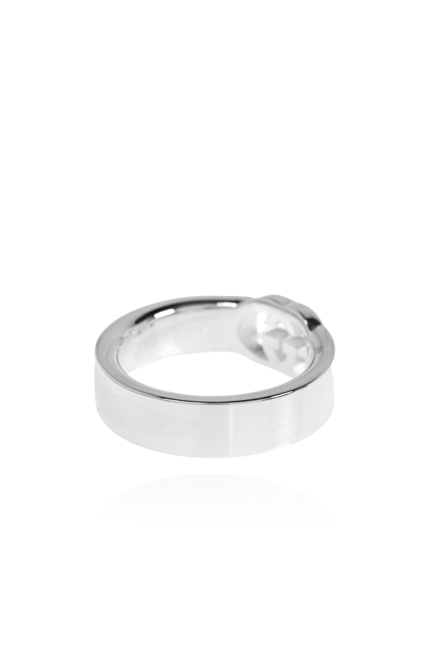 Gucci Silver ring with logo