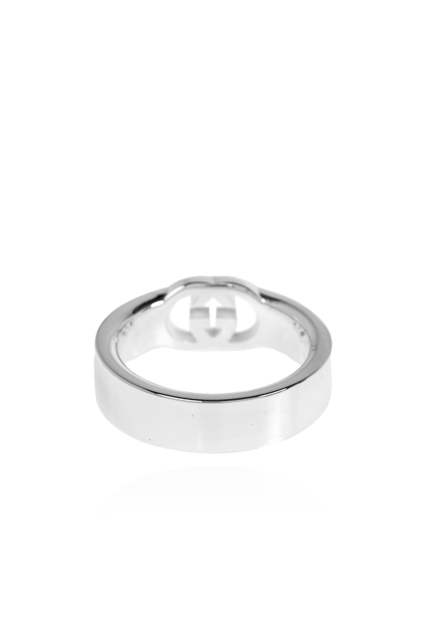 Gucci Silver ring with logo