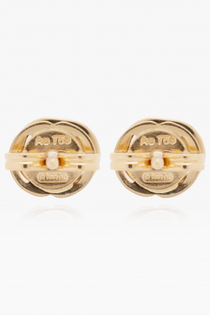 gucci przeciws Logo-shaped gold earrings
