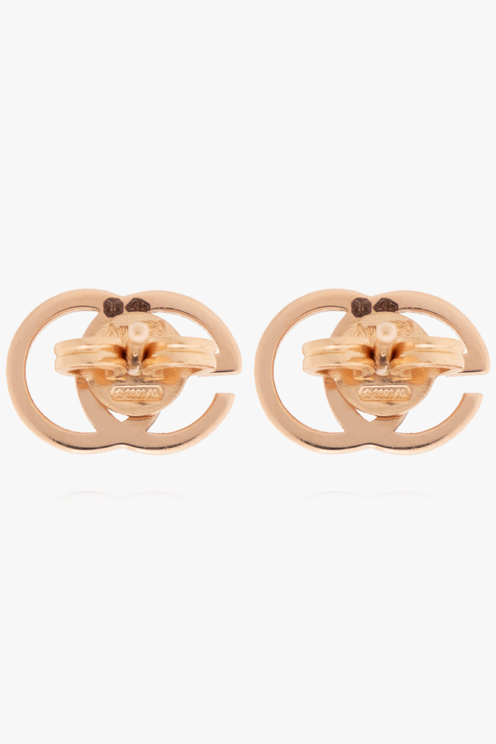 Gucci Logo-shaped gold earrings