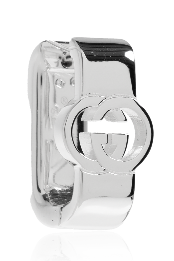 Gucci Pendientes de plata con logo