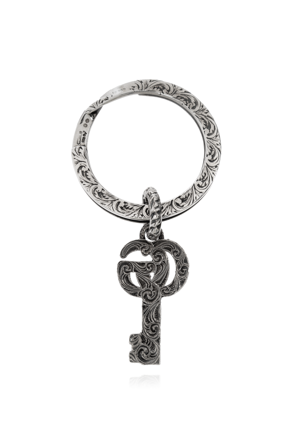 Gucci Srebrny brelok z zawieszką