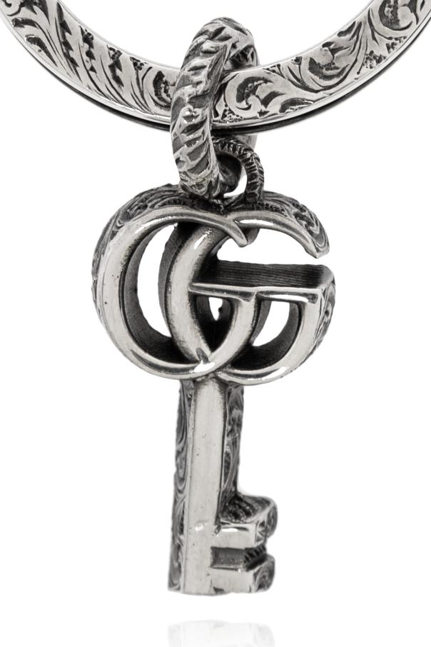 Gucci Srebrny brelok z zawieszką