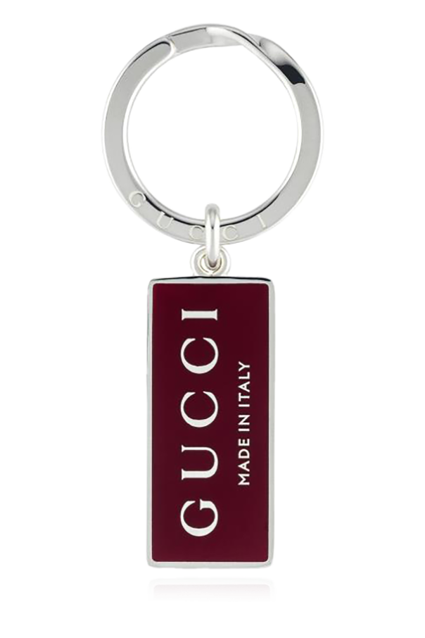 Silver keychain with logo od Gucci