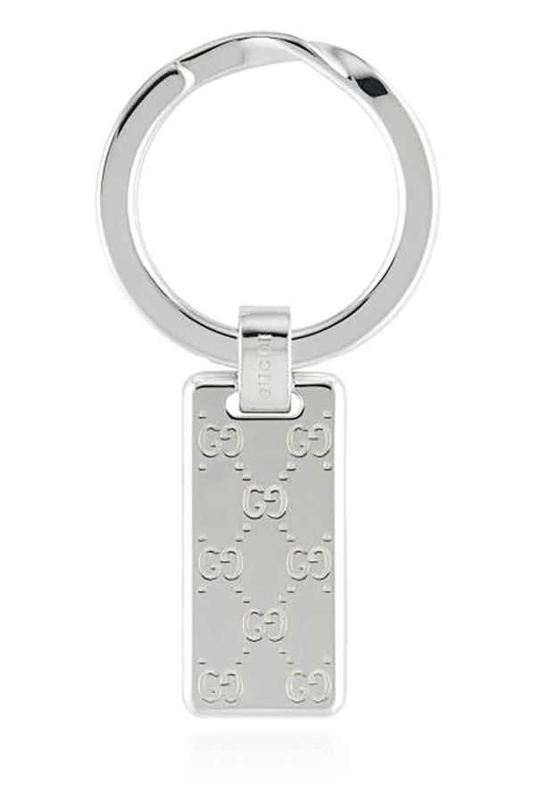 Silver keychain with logo od Gucci