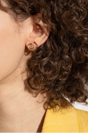 Jacquemus Asymmetric brass earrings