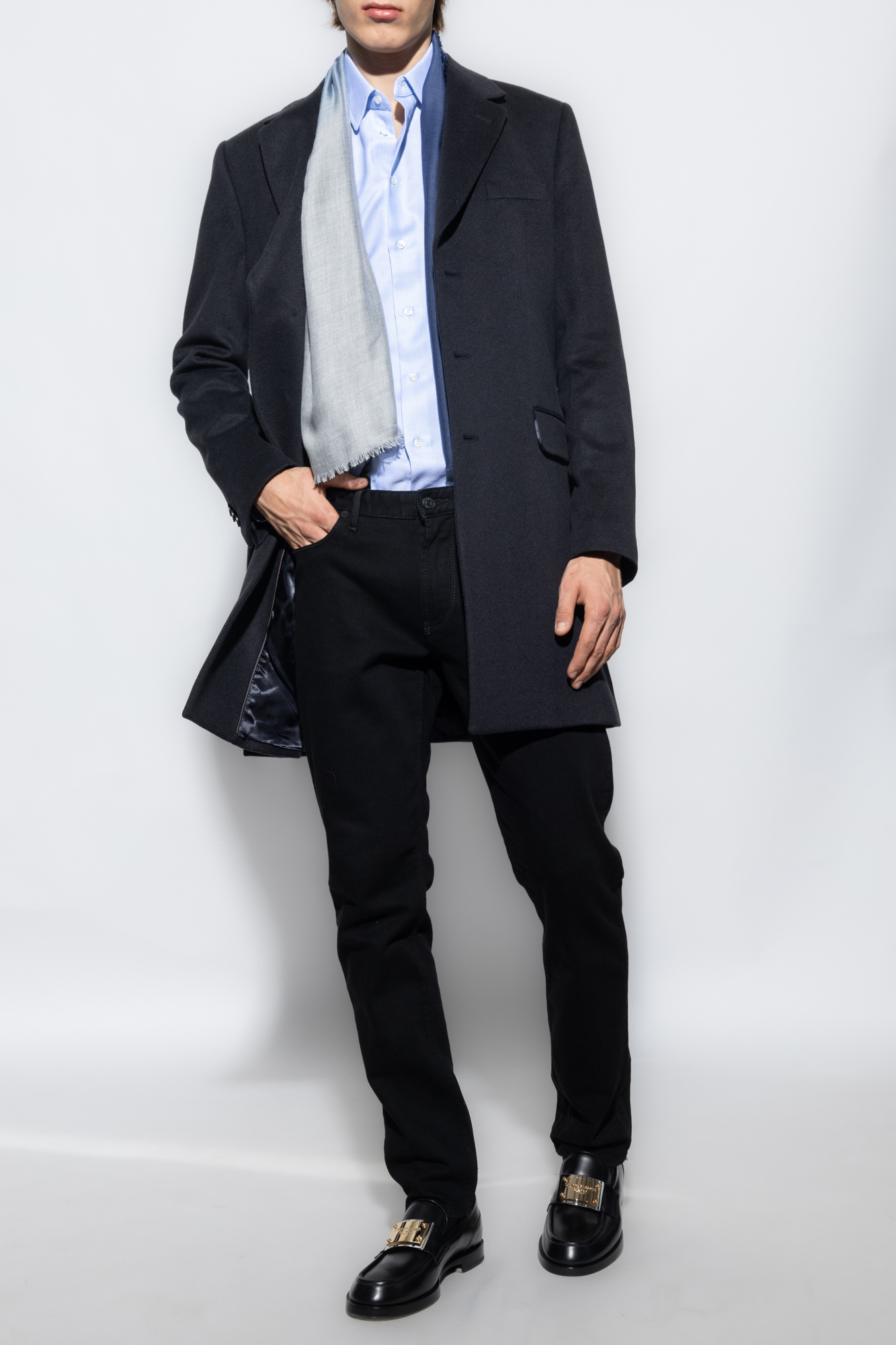Emporio Armani Coat with notch lapels | Men's Clothing | Vitkac