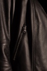 Emporio armani embroidered Leather jacket