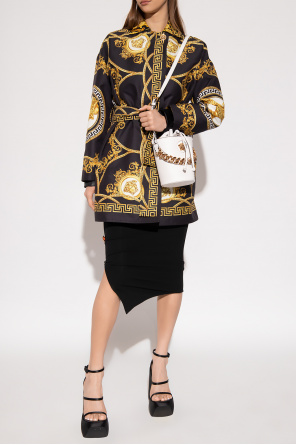 Reversible patterned coat od Versace