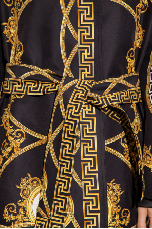 Versace Wzorzysty dwustronny płaszcz