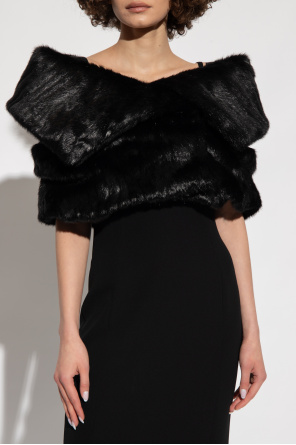 Versace Faux fur cape