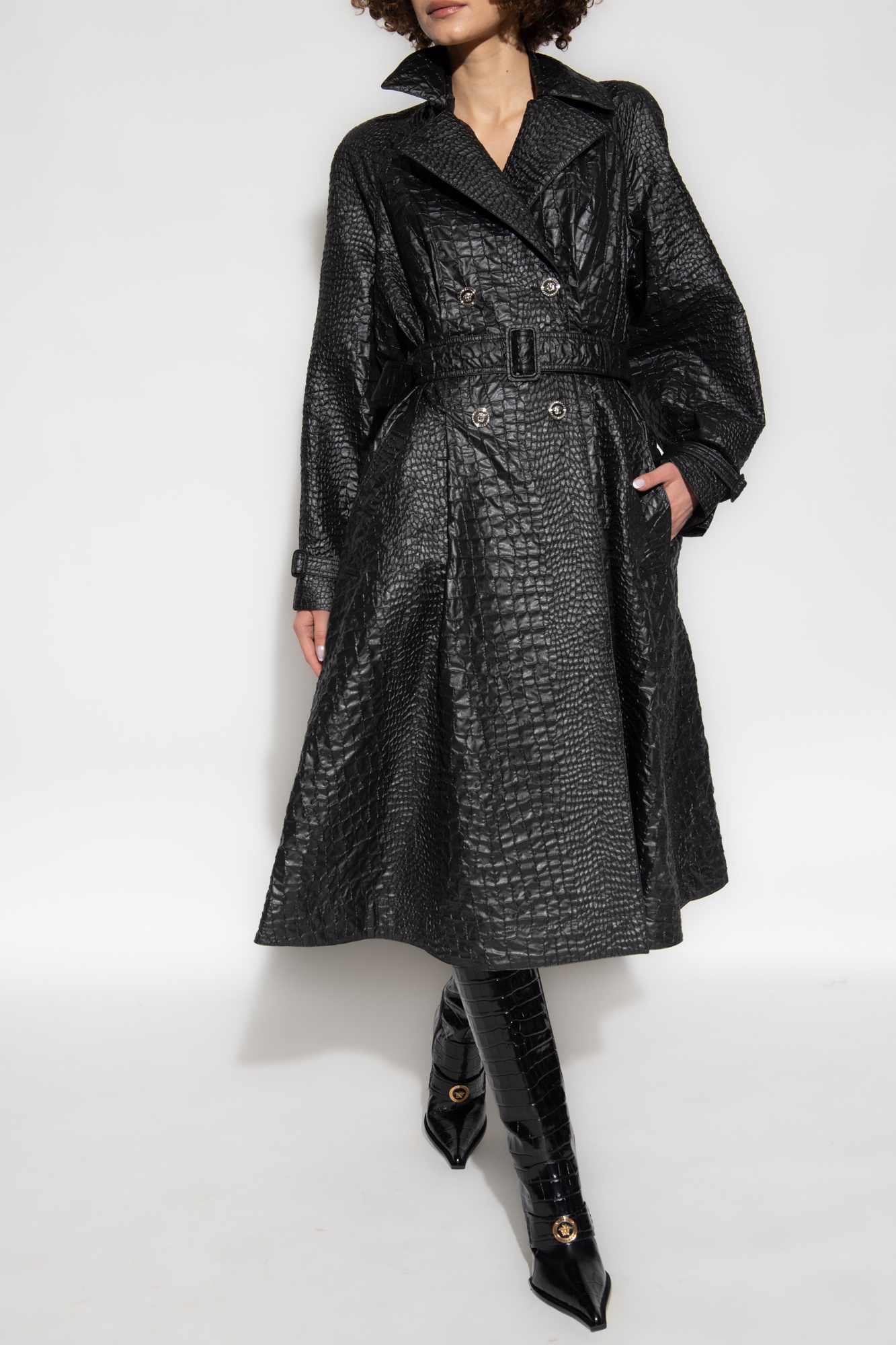 Versace Trench coat with crocodile effect