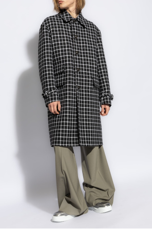 Plaid pattern coat od Versace