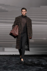 Versace BROWN Plaid Coat