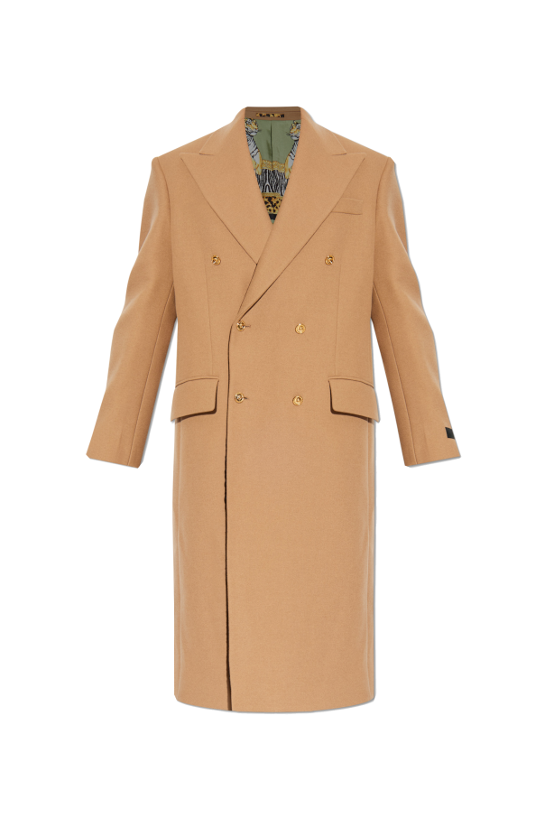 Wool coat with single vent od Versace