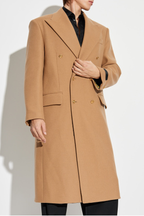 Versace Abrigo de lana con abertura única