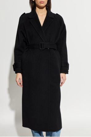 Versace Double-breasted coat with belt