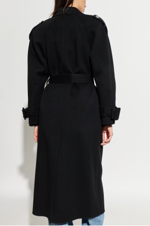 Versace Double-breasted coat with belt