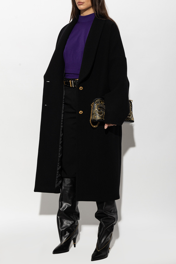 Versace Wełniany płaszcz