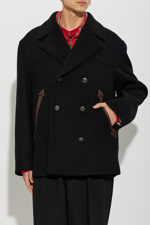 Versace Wool coat with open lapels