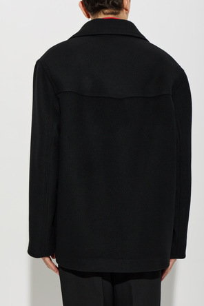 Versace Wool coat with open lapels